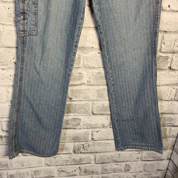 Vintage Y2K DC Shoes Cargo Denim Mid Low Rise Bootcut Jeans - Picture 4 of 16